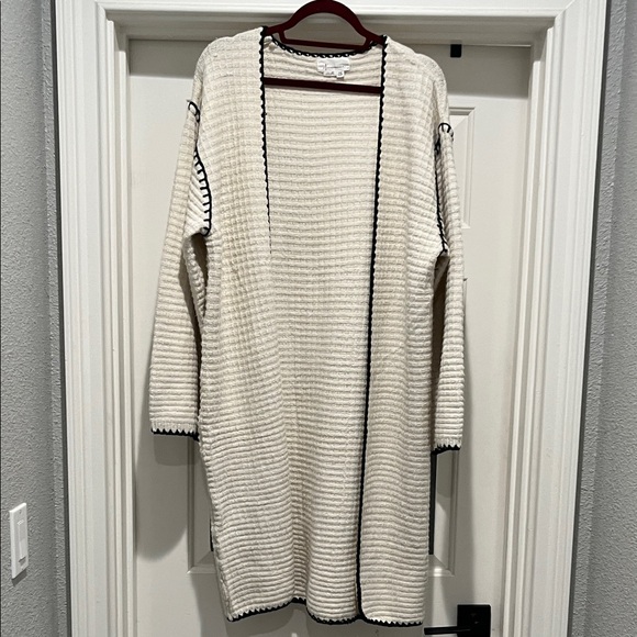 By Anthropologie Sweaters - Anthropologie Elegant Cream and Black Cardigan